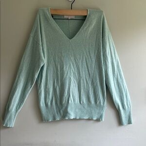 Bianco & blu made in Italy Mint Green V-Neck Women's Sweater size L